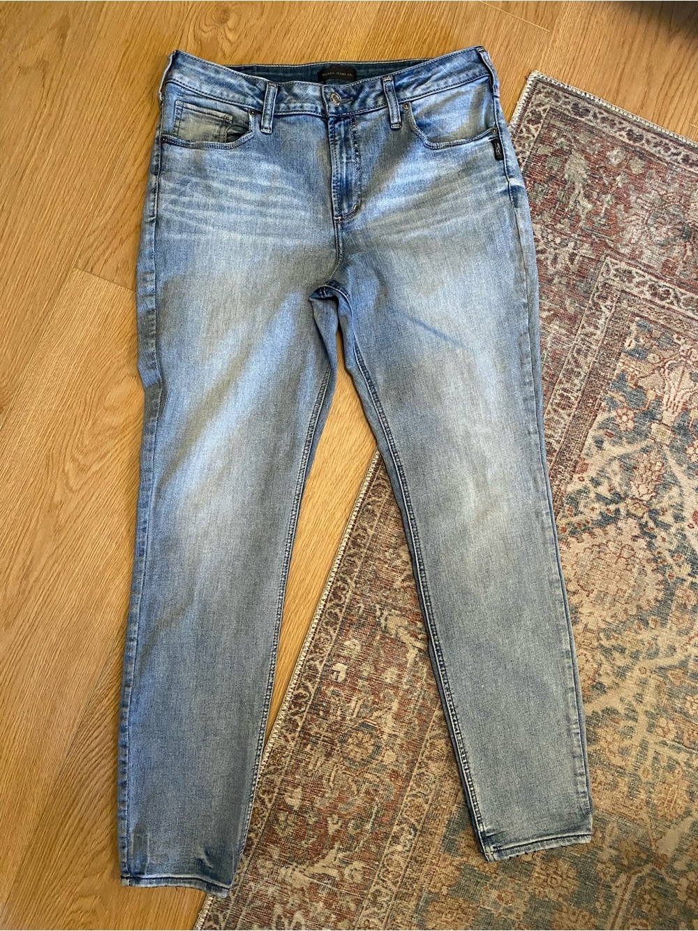 Silver Jeans Co. Avery Skinny Jeans Women’s W34 L31 Light Wash Stretch Denim - Picture 10 of 13